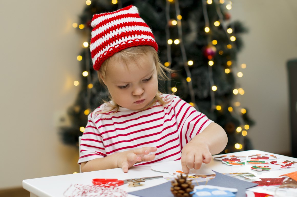 Feuilles d'autocollants de Noël bricolage pour enfants, faites vos